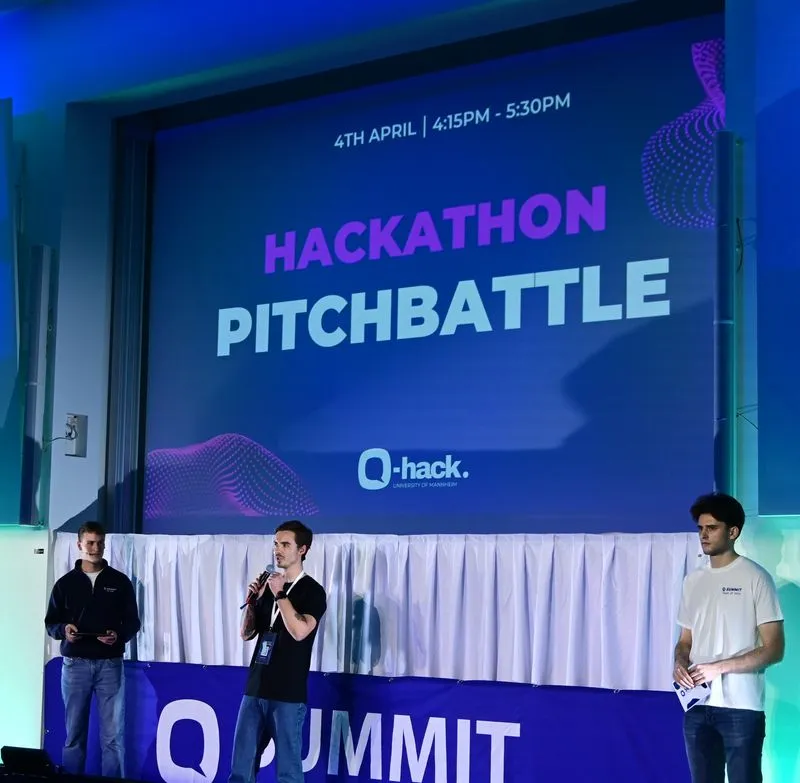 Finalists on the Q-Summit main stage pitch battle