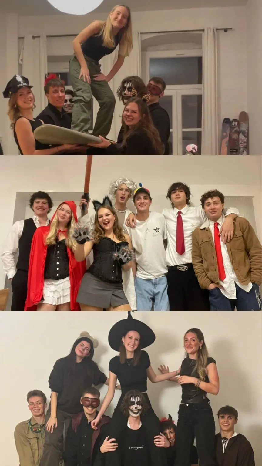 Q-Summit members dressed up for Halloween Running Dinner