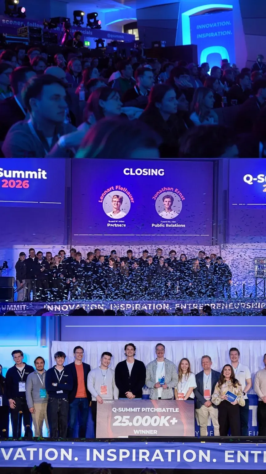 Q-Summit 2026 audience, team and pitch battle